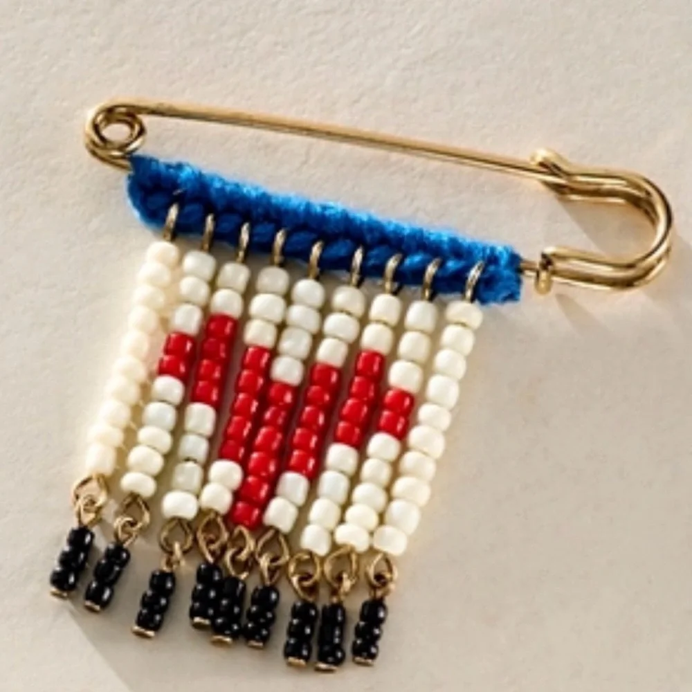 FREE PEOPLE "Bead Baby" Brooch Pin - Picture 5 of 6